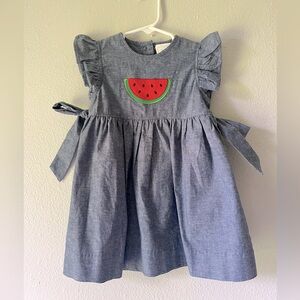 Stitchy Fish Watermelon Dress - Size 2T